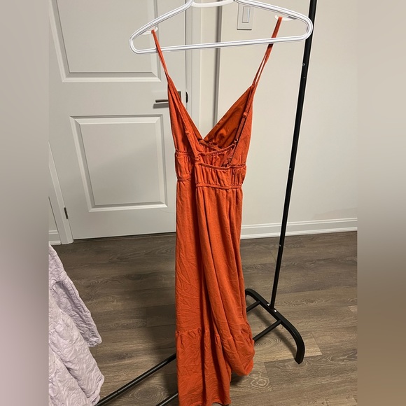 Shein VCAY Criss cross backless ruffle hem cami dress. Size M - Picture 4 of 5